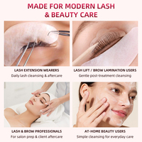 ICONSIGN Shampooing pour extensions de cils, qualité professionnelle, 3-en-1, nettoyant moussant crémeux, végétalien, doux, mousse nettoyante pour cils 60ml OEM ODM