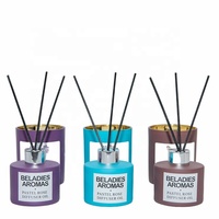 Bouteille en verre de grande capacité Cadeau de luxe Bâton de bougie en cire de soja Huile parfumée Aroma Reed Diffuseur