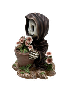 Adorable figurine squelette de faucheuse en résine mort avec statue de faux décoration Halloween en résine - Product Image 2