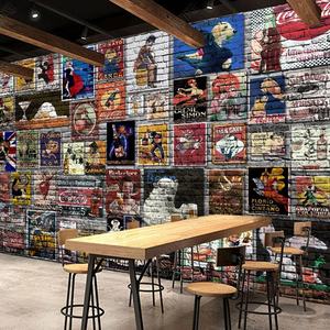 Póster de película retro, papel tapiz de pared de ladrillo, pelar y pegar personalizado - Product Image 3