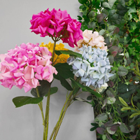Nouvelles fleurs d'hortensia artificielles de luxe 2026, toucher réel, tige unique, pour décoration intérieure, mariage, événements Ramadan