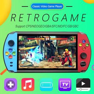 Nouvelle console de jeu portable X19, écran 4,3 pouces, 128 bits, 8 Go intégrés, 10 000 jeux, Wi-Fi, double joueur - Product Image 4