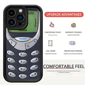Custodia per iPhone 14 Pro Max in TPU antiurto con scanalature nere e bottoni <span class=keywords><strong>a</strong></span> scala, stile INS, ultima tendenza, all'ingrosso - Product Image 5
