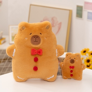 Vente en gros de cadeaux de Noël, peluche super douce Capybara, bonhomme en pain d'épices, animal en peluche brodé, décoration de Noël pour la maison, canapé - Product Image 2