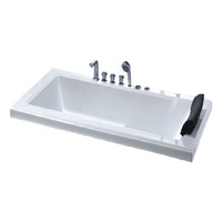 Baignoire à double paroi en acrylique avec jets de massage pour hôtel, appartement, salle de bain