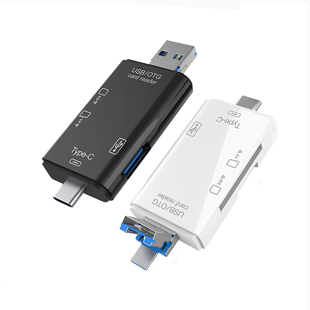 OTG Type C SD TF Card Reader 6 in 1 USB 2.0 Micro USB C Flash Drive Adapter Data Transfer Multifunctional 4 in 1 HUB Adapter