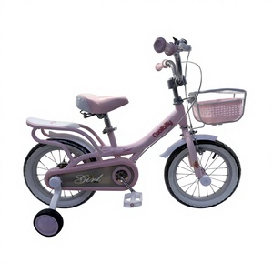 Vélo pour enfants rose à une vitesse, fourche en acier, roues en alliage d'aluminium, avec roues d'apprentissage pour garçons et filles - Product Image 4