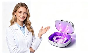 Estuche Portátil para Retenedores Dentales con Función de Esterilización UV, Caja de Almacenamiento Blanca para Ortodoncia - Product Image 2