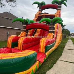 Toboggan aquatique gonflable commercial personnalisé en forme de palmier, château gonflable, toboggan aquatique gonflable sec et humide pour jardin <span class=keywords><strong>avec</strong></span> <span class=keywords><strong>piscine</strong></span> - Product Image 3