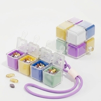 Organisateur de pilules moderne et écologique pour 7 jours, boîte de rangement portable en plastique PC, commandes en gros à partir de 120 pièces