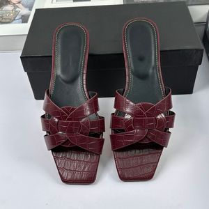 Sandali di lusso da donna in vera pelle <span class=keywords><strong>con</strong></span> cinturini incrociati, <span class=keywords><strong>ciabatte</strong></span> casual antiscivolo di alta qualità. - Product Image 6