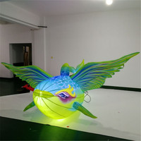 Poisson volant gonflable personnalisé, animal marin, poisson gonflable lumineux, baleine gonflable à vendre