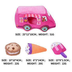 Produttore all'ingrosso Logo personalizzato cigolante gelato cane peluche giocattolo Pet fornitore - Product Image 6