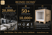 Ensemble complet de poignées de cuisine sur mesure pour toute la maison, style moderne sans poignée, gris clair, charnières à fermeture douce, coffret d'exportation ISPM-15, usine OEM