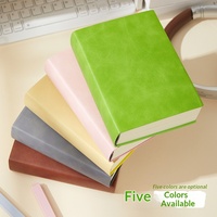 Carnet en cuir PU relié cousu format B6 multicolore, 320 feuilles, pages lignées horizontales super épaisses imprimées UV, bloc-notes de papeterie