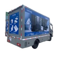 Camion Scène Mobile Extérieur à LED Gris, Alimenté à l'Essence, pour Publicité Promotionnelle et Arts Scéniques