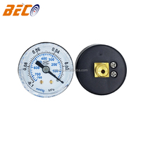 1.5Inch Dial Face -760mmhg/-0.1Mpa Vacuum Pressure Gauge Back Connection Air Pressure Gauge