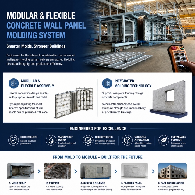 Customized 3D House Mould Precast Concrete Modular Home Formwork for Prefabricated Building