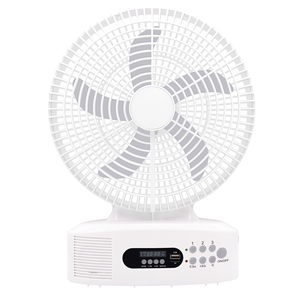 Kipas Speaker surya 2025, kipas meja portabel dapat diisi ulang dengan lampu LED 12 inci - Product Image 3