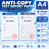 Papier de sécurité anti-copie A4 120 g/m², COPY VOID, anti-contrefaçon pour certificats, contrats, rapports, lettres d'autorisation