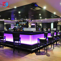 Comptoir de bar LED de style industriel, comptoir de réception créatif rétro pour les petits magasins, les clubs, les pubs