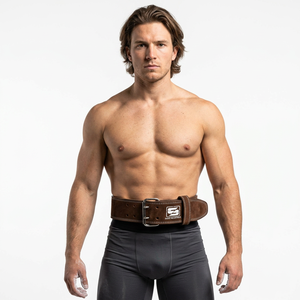 Cinturón de Cuero 100% Genuino de Piel de Vaca, Alta Calidad, Antideslizante, Transpirable, Accesorios de Fitness para Hombres y Mujeres, Hebilla Resistente - Product Image 1