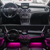 Décoration de porte intérieure de voiture App Control 6V Air Vents 12 Colors Led Ambient Light pour Mercedes-Benz W117 W176 W156