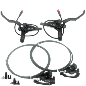 Kit complet de frein à disque hydraulique à 2 pistons pour trottinette électrique – Système de freinage hydraulique durable avec étrier et levier de frein pour réparation - Product Image 3