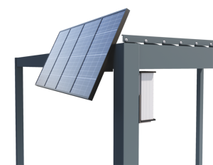 Venta al por mayor todas las estaciones pabellón impermeable Louvre personalizado al aire libre panel <span class=keywords><strong>solar</strong></span> fotovoltaico pérgola de aluminio pérgola F - Product Image 3