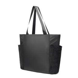 Bolso de mano acolchado de estilo japonés para mujer, gran capacidad, resistente al agua, negro, gris, caqui, con bloques de color, bolso de hombro para el día a día - Product Image 1