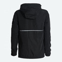 Logo personnalisé Homme Camouflage Vintage Patched À Capuche Nylon Demi Zip Coupe-Vent Pull Anorak Vestes pour Hommes