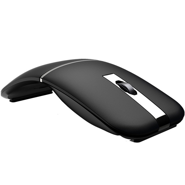 1600dpi Ergonomic Foldable Wireless Cordless Silent Click BT 2.4GHz Dual Modes Portable Curved Mouse for Desktop Laptops PC