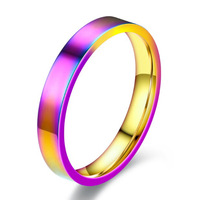 Fabrik Großhandel Schmuck Edelstahl Ring Rohlinge 3mm Titan Stahl Simple Classic Ring Unisex