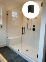 Quincaillerie murale réglable en laiton au design moderne pour porte de douche, balustrade d'escalier, balcon, appartement, hôtel, villa, résistant à la rouille