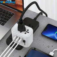 Worldplug TUV Mark USB chargeur de voyage universel mise à la terre prise murale adaptateur de prise 10A courant nominal Compatible SDK NFC réseaux