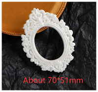 Kit d'artisanat en résine artistique blanche, style baroque européen, petit et mignon, pour cadre photo, pendentif, breloque de poupée, pour bijoux, coques de téléphone et photographie