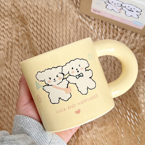 Lelyi Ins Style tasse en céramique tasse à café au lait pour amis mignon cadeau d'anniversaire tasse à eau haut de gamme - Product Image 4