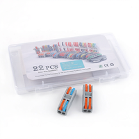DIY GO 22 connecteurs rapides à levier pour boîtier PC, bornes compactes pour raccordement de fils électriques, utilisation pour l'alimentation