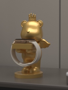 งานประติมากรรมสไตล์แฮนด์เมด งานฝีมือเรซิ่นเพ้นท์มือ ที่วางชาร์จ Apple IWatch8 สำหรับตกแต่งบ้าน ที่ชาร์จแบบ Love-Style - Product Image 4