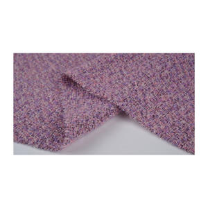 Tela Tweed de Primera Calidad Hecha en Corea, Color Rosa-Morado, Textura Suave Bouclé, Tela Textil Tejida Personalizada OEM y ODM - Product Image 2