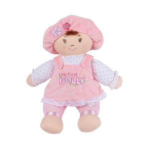 Pour bébé ma première poupée ours en peluche peluche super douce avec remplissage en coton PP soulagement du stress pour 5-7 ans rose/blanc 13 - Product Image 1