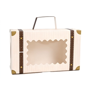 Boîte à valise en carton rigide faite à la main, épaisseur 2 mm, fermeture magnétique, poignée, emballage pour chocolat, matériaux recyclés transparents - Product Image 4