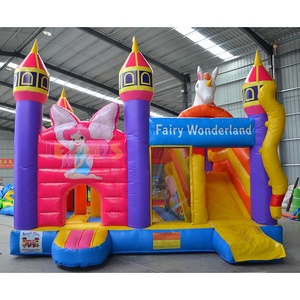 Thương mại Unicorn Inflatable Bouncer <span class=keywords><strong>Sprite</strong></span> nhảy lâu đài Wonderland chủ đề nhà bị trả lại với Slide Combo để bán - Product Image 3