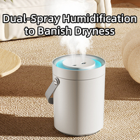 Diffuseur et humidificateur ultrasonique portable classique personnalisable avec alimentation USB pour la maison, le bureau et l'hôtel (plastique)