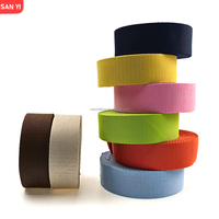 Moda versátil 2,5 cm de ancho Color sólido poliéster Correa colorida para zapatos sombreros ropa bolsos decoraciones de hombro