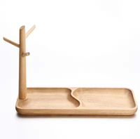 Porte-clés en bois de hêtre massif, plateau en bois, décoration créative pour porche, boîte de rangement, décoration de maison en bois pour le salon