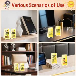 ป้ายเตือนบนโต๊ะทำงาน ป้ายอะคริลิคบนโต๊ะทำงาน อย่ารบกวนฉัน ฉันมีงานหนัก ของตกแต่งสำนักงานสุดฮา ของขวัญสำหรับเพื่อนร่วมงาน ที่หนีบกระดาษตั๋วบนโต๊ะทำงาน - Product Image 5