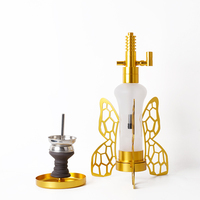 Shisha Hookah-kit avec télécommande pour shisha Hookah, appareil à lumière LED, couleur décolorée, doré, haute qualité, nouveau Design 2019
