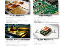 PCB de Cerámica Superior para Control Industrial, Servicio de PCBA para Fuentes de Alimentación de Alto Voltaje para Aplicaciones de Energía