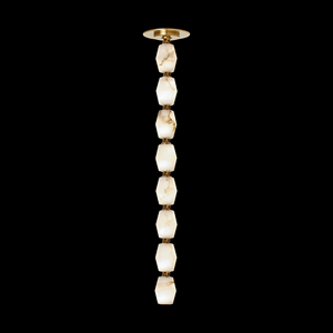 Moderno Simple Alabastro 8 Luz Colgante Collar Candelabro Hogar Interior Diseño Iluminación Latón Lineal Alabastro Colgante Luz - Product Image 1